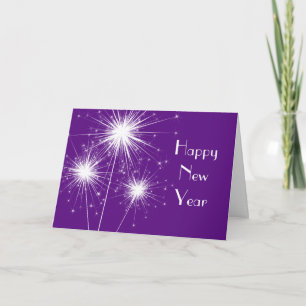 Cartão De Festividades Happy New Year Card (purple)