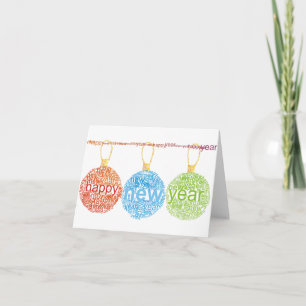 Cartão De Festividades Happy New Year Decorations Note Cards