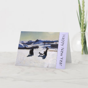 Cartão De Festividades Happy New Year with an American Painter GC