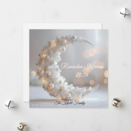 Cartão De Festividades Happy Ramadan Mubarak Ramadan Kareem White Muslim