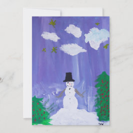 Cartão De Festividades Happy Snowman