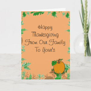 Cartão De Festividades Happy thanksgiving