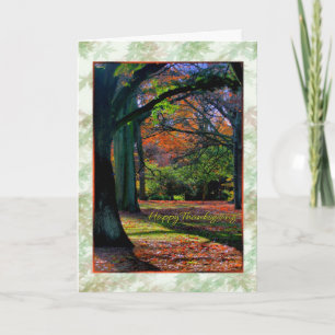 Cartão De Festividades Happy Thanksgiving Autumn Oaks Card