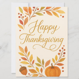 Cartão De Festividades Happy Thanksgiving Greeting Card