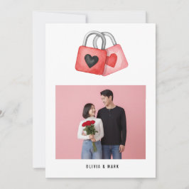 Cartão De Festividades Happy Valentine’s Day Custom Photo Collage Holiday