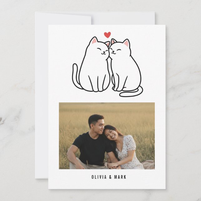 Cartão De Festividades Happy Valentine’s Day Custom Photo Collage Holiday (Frente)