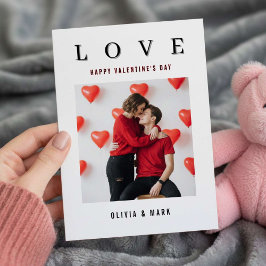 Cartão De Festividades Happy Valentine’s Day Custom Photo Collage Love