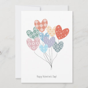 Cartão De Festividades Happy Valentine's Day Card With yplusy Balloons!