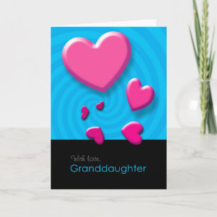 Cartão De Festividades Happy Valentine's Day Granddaughter Greeting Card