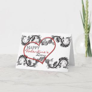 Cartão De Festividades "Happy Valentine's day" romantic heart love