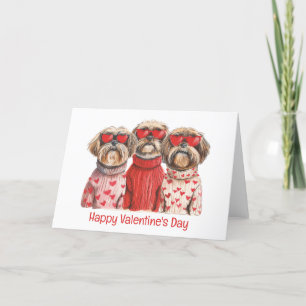 Cartão De Festividades Happy Valentines Day Shih Tzu Dogs