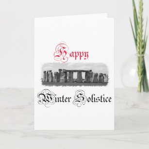 Cartão De Festividades Happy Winter Solstice Stonehenge
