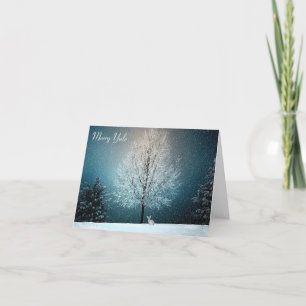 Cartão De Festividades Hare in the snow (Yule)