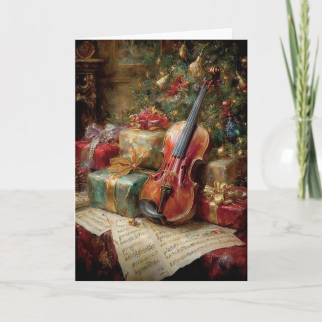 Cartão De Festividades Harmonia de Natal (Frente)