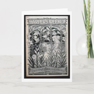 Cartão De Festividades 'Harper's Weekly', Christmas Announcements 1896 (l