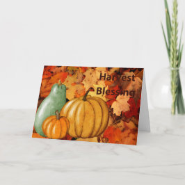 Cartão De Festividades Harvest Blessing Thanksgiving