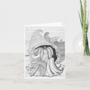 Cartão De Festividades Harvest Cornucopia