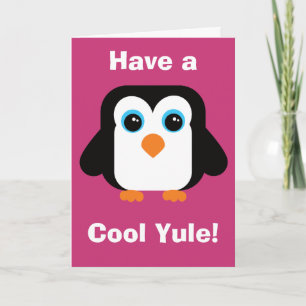 Cartão De Festividades Have a Cool Yule Penguin Christmas Card