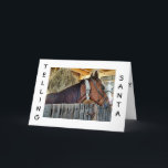 CARTÃO DE FESTIVIDADES HAY, MISTLETOE / "VOCÊ" É TUDO O QUE EU QUERO PARA<br><div class="desc">ESTE CAVALO SABE "EXATAMENTE" O QUE ELE QUER PARA CHRSITMAS / ESTÁ DIZENDO A PAPAIS NOEIS QUE ELE QUER "HAY",  "MISTLETOE" E "VOCÊ"!!!</div>