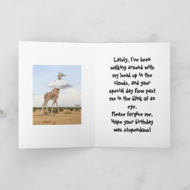 CARTÃO DE FESTIVIDADES HEAD IN THE CLOUDS - BELATED BIRTHDAY CARD