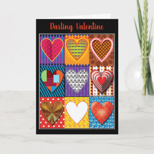 Cartão De Festividades Heart pattern custom Valentine's Card