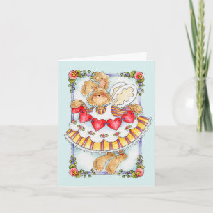 Cartão De Festividades Heart String Bunny - Valentine Card