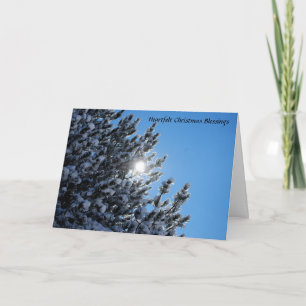 Cartão De Festividades Heartfelt Christmas Blessings