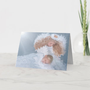 Cartão De Festividades Heavenly Angel Christmas Holiday Greeting Card