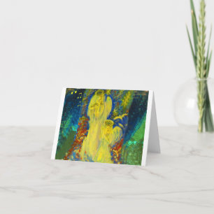 Cartão De Festividades Heavenly Singing Golden Angels Christmas card