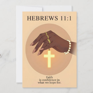Cartão De Festividades Hebrews 11:1 Faith Confidence Scripture Art