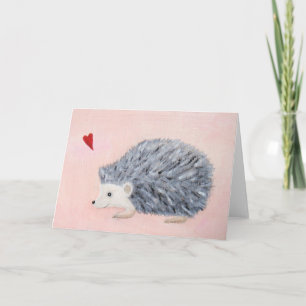 Cartão De Festividades Hedgehog with Heart Greeting Card