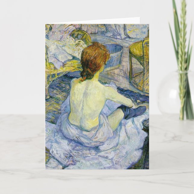 Cartão De Festividades Henri Toulouse Lautrec - o GC do banho (Frente)