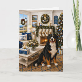 Cartão De Festividades Henry, o cão da montanha de Bernie