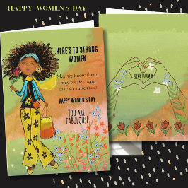 Cartão De Festividades Heres to Strong Women Women's Day Fabulous Card