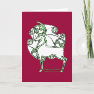 Cartão De Festividades Herne Celtic Christmas Deer Card