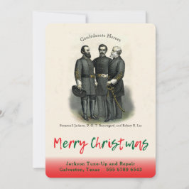 Cartão De Festividades Heróis 🎖️⚔️ da Guerra Civil Confederada Natal