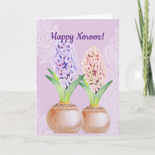 Cartão De Festividades Hiacinto roxo Norooz