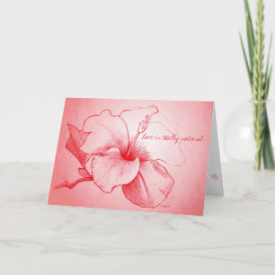 Cartão De Festividades Hibisco Totalmente Natural