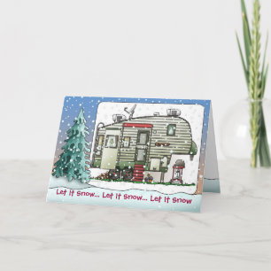 Cartão De Festividades High Tech 5th Wheel Camper Holiday Cards