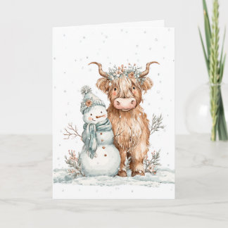 Cartão De Festividades Highland Christmas Friends