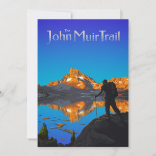 Cartão De Festividades Hiker e Banner Peak - Trilha de John Muir - Logoti