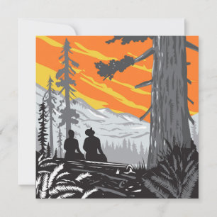 Cartão De Festividades Hikers em Jedediah Smith Redwoods State Park WPA