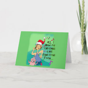 Cartão De Festividades Hillbilly singing about my eight front teeth