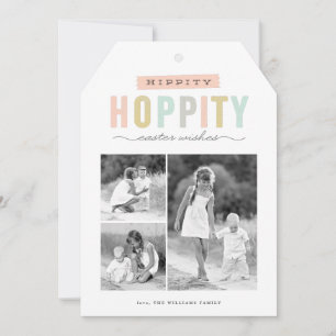 Cartão De Festividades Hippity Hoppity Páscoa   Páscoa de Colagem de Foto