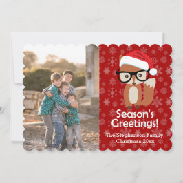 Cartão De Festividades Hipster Foto de Natal para Animais Bons