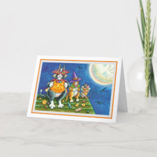 CARTÃO DE FESTIVIDADES HISS N' FITZ GATOS, TRICK OU TRAT DIA DE AS BRUXAS