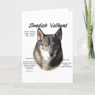Cartão De Festividades História do Vallhund Sueco
