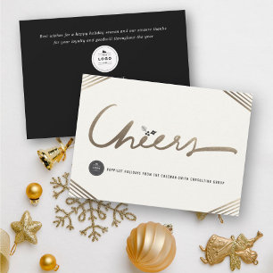 Cartão De Festividades Ho de negócios da Calliografia por Cheers Dourados