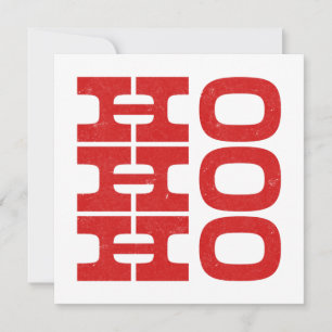 Cartão De Festividades Ho Ho (estilo letterpress)