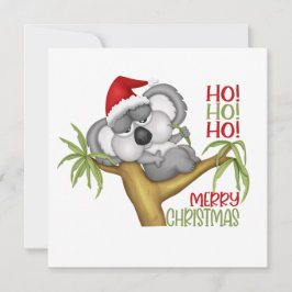 Cartão De Festividades Ho Ho Feliz Natal Koala